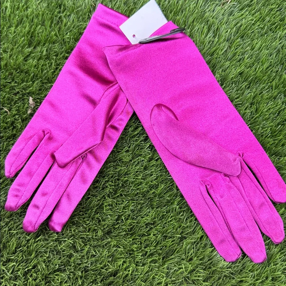 Fashion Jewelry Vibrant Pink Gloves